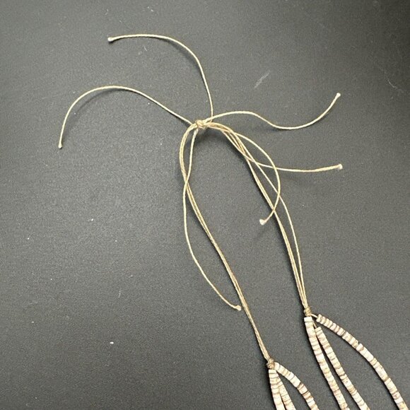 Vintage Navajo Necklace Earrings SET Turquoise Coral Nuggets & Shells 3 Strands - Picture 8 of 11